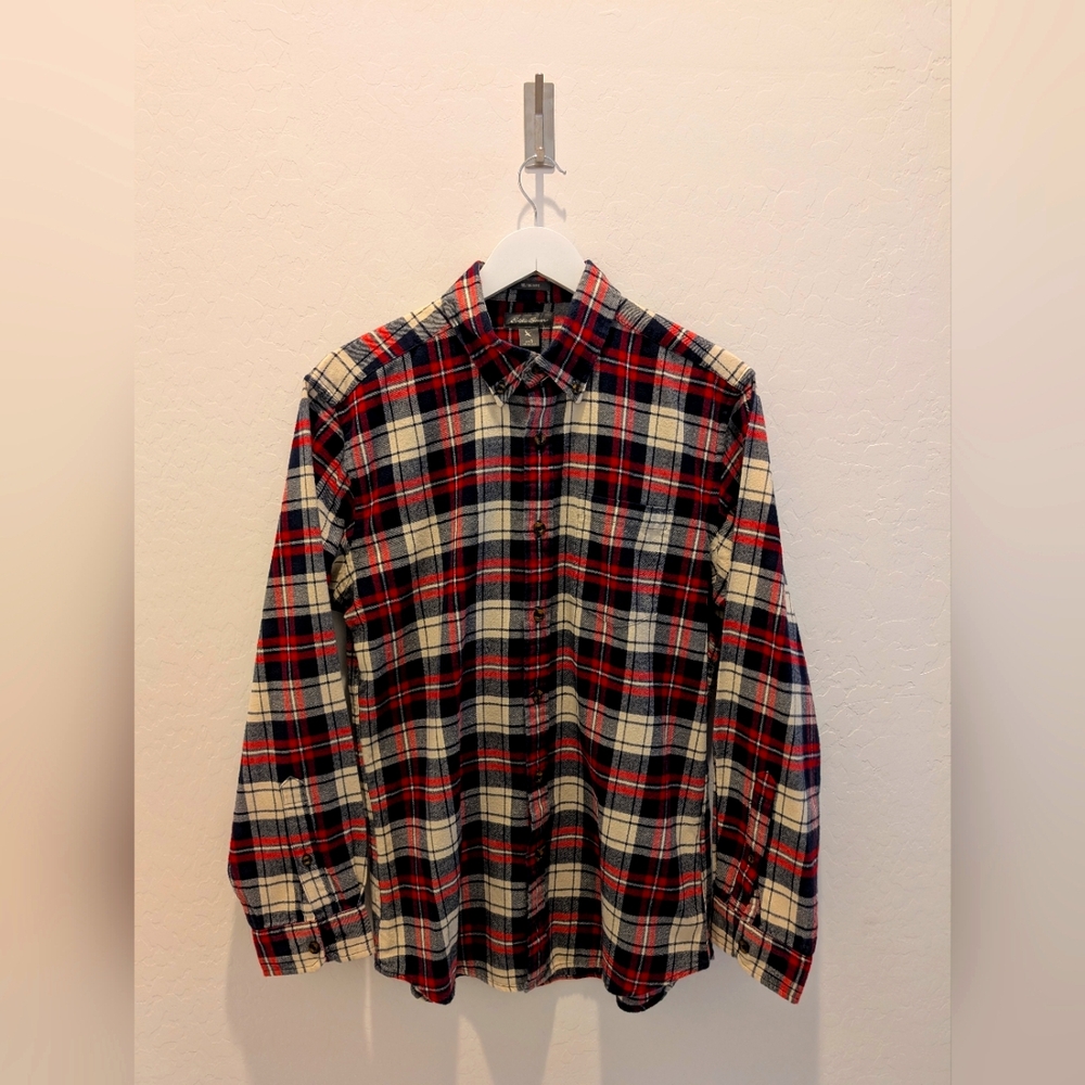 Eddie Bauer Casual Button Down Flannel Shirt Size S Relaxed